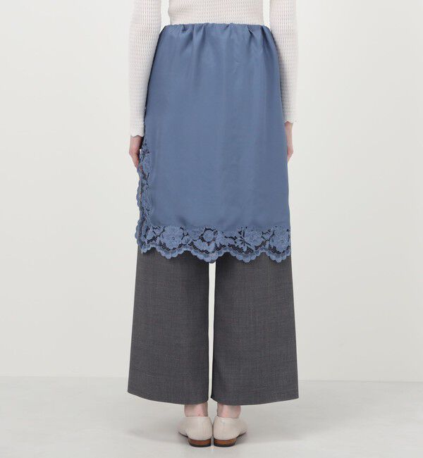 MACPHEE「ピグメントレース コンビネーションスカート」|タイト|