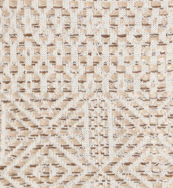 DES PRES「インレイパターン クロップドニットジャケット」|ノーカラージャケット|