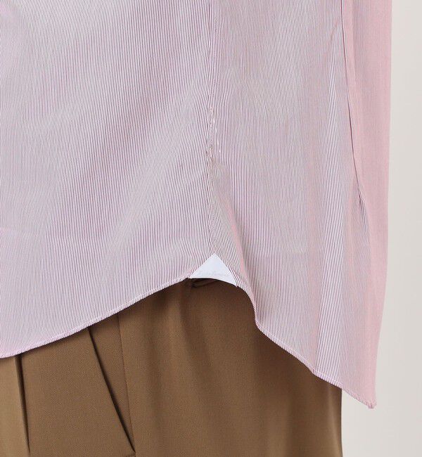 TOMORROWLAND BUYING WEAR「ERRICO FORMICOLA コットンヘアラインストライプ  ロングスリーブシャツ」|シャツ・ブラウス|