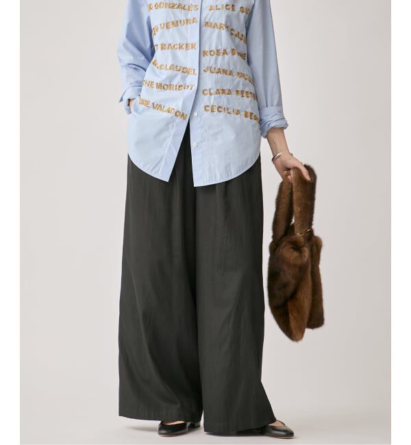 VERMEIL par iena「シルクライクサテン リラックスパンツ」|その他|