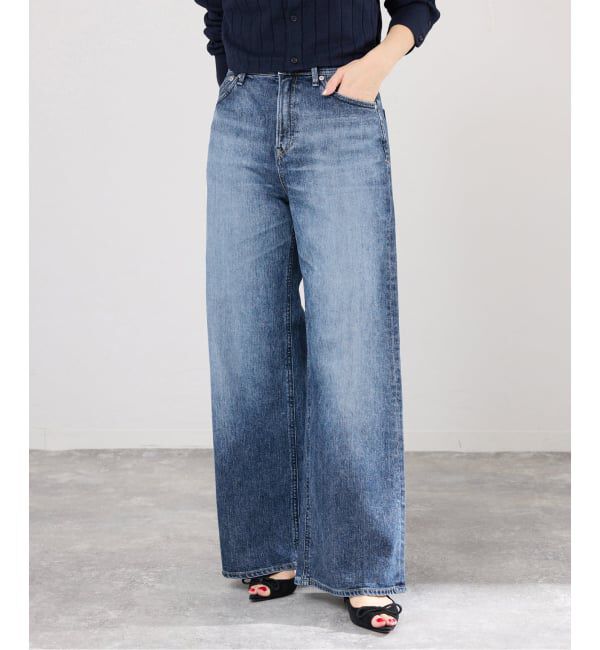 IENA「YANUK/ヤヌーク 別注 MARY Baggy straight デニムパンツ 57162501」|デニム|