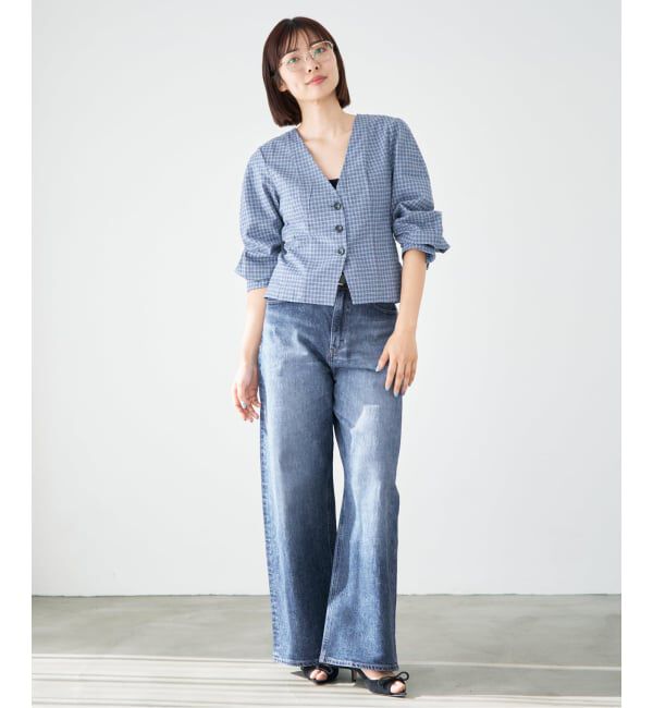 IENA「YANUK/ヤヌーク 別注 MARY Baggy straight デニムパンツ 57162501」|デニム|