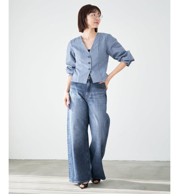 IENA「YANUK/ヤヌーク 別注 MARY Baggy straight デニムパンツ 57162501」|デニム|