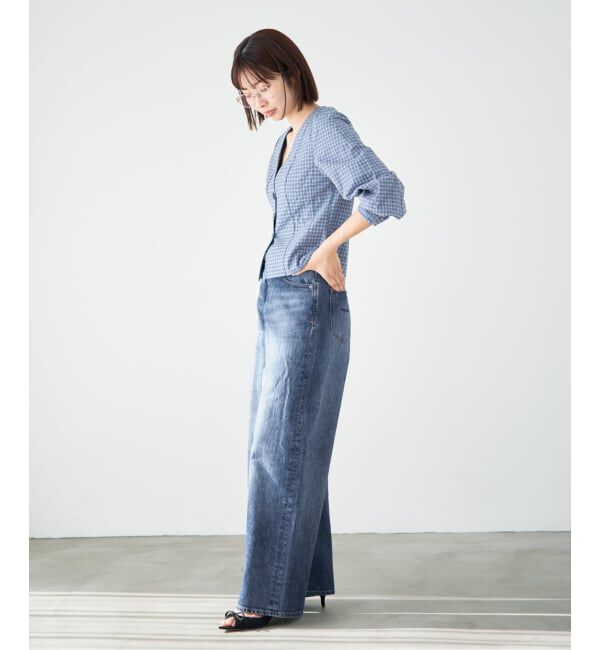 IENA「YANUK/ヤヌーク 別注 MARY Baggy straight デニムパンツ 57162501」|デニム|
