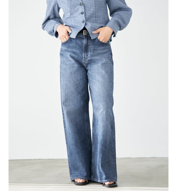 IENA「YANUK/ヤヌーク 別注 MARY Baggy straight デニムパンツ 57162501」|デニム|