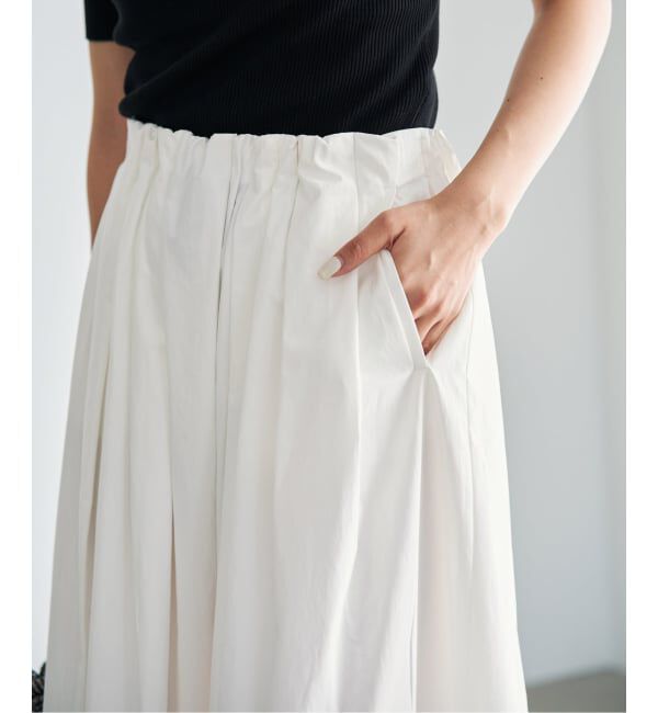 IENA「《予約》ウォッシャブル タフタギャザーフレアスカート」|スカート|