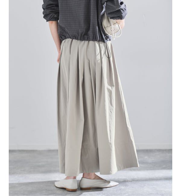 IENA「《予約》ウォッシャブル タフタギャザーフレアスカート」|スカート|