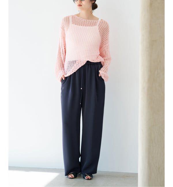 IENA「《予約》ウォッシャブルシルキーサテンイージーパンツ」|その他|