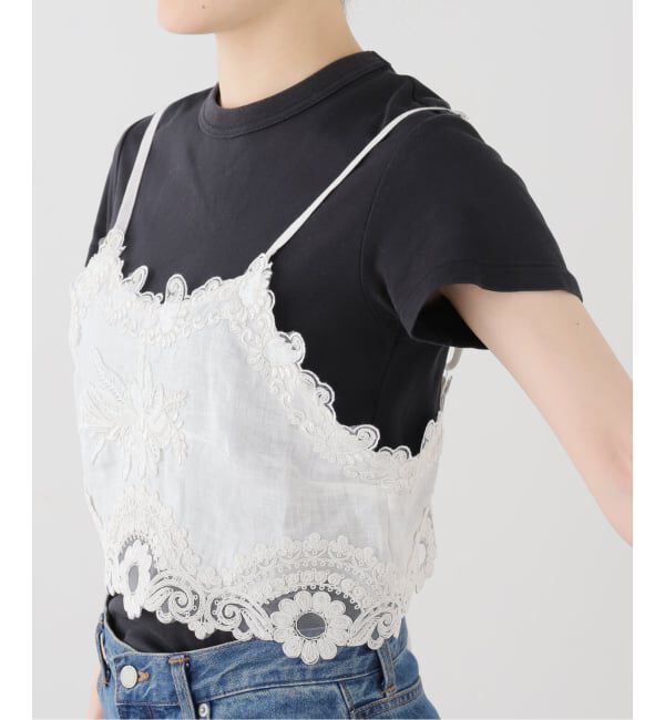 SLOBE IENA「MAURIZIO MYKONOS/マウリツィオ ミコノス ショートレースキャミ W08560781」|キャミソール|