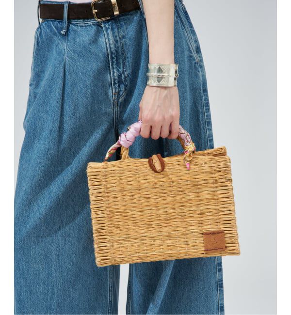 VERMEIL par iena「《予約》manipuri マニプリ プリントライニングカゴS 161255201」|かごバッグ|