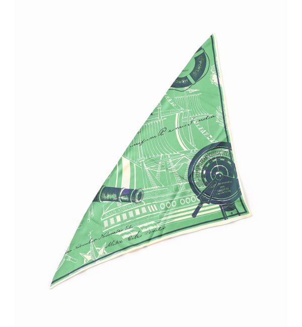 VERMEIL par iena「《予約》manipuri マニプリ 三角スカーフ W65 別注 ポンメール&times;キャリッジ」|バンダナ・スカーフ|