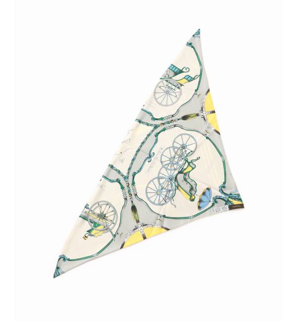 VERMEIL par iena「《予約》manipuri マニプリ 三角スカーフ W65 別注 ポンメール&times;キャリッジ」|バンダナ・スカーフ|