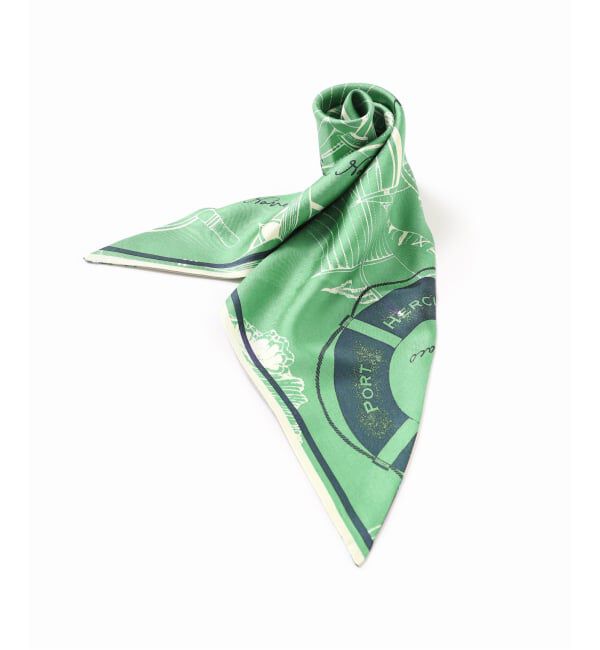 VERMEIL par iena「《予約》manipuri マニプリ 三角スカーフ W65 別注 ポンメール&times;キャリッジ」|バンダナ・スカーフ|