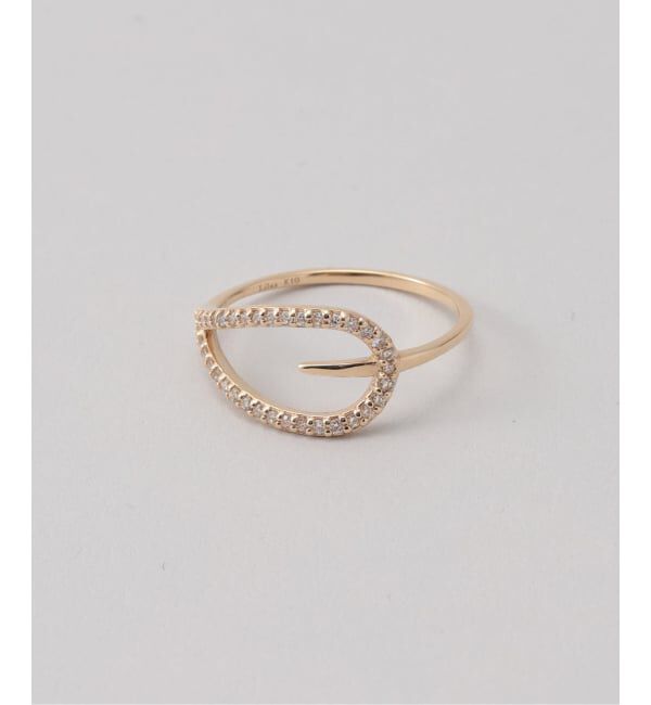 Lilas by Spick&Span「ティアドロップラインダイヤリング K10」|リング|