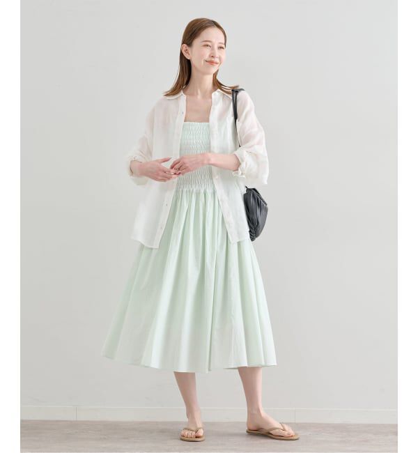 U by SPICK&SPAN「《予約》Atelier Edition/アトリエ エディション WRINKLE SMOCKED DRESS」|ワンピース|