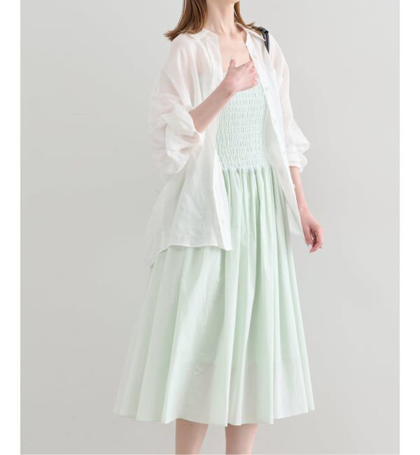 U by SPICK&SPAN「《予約》Atelier Edition/アトリエ エディション WRINKLE SMOCKED DRESS」|ワンピース|