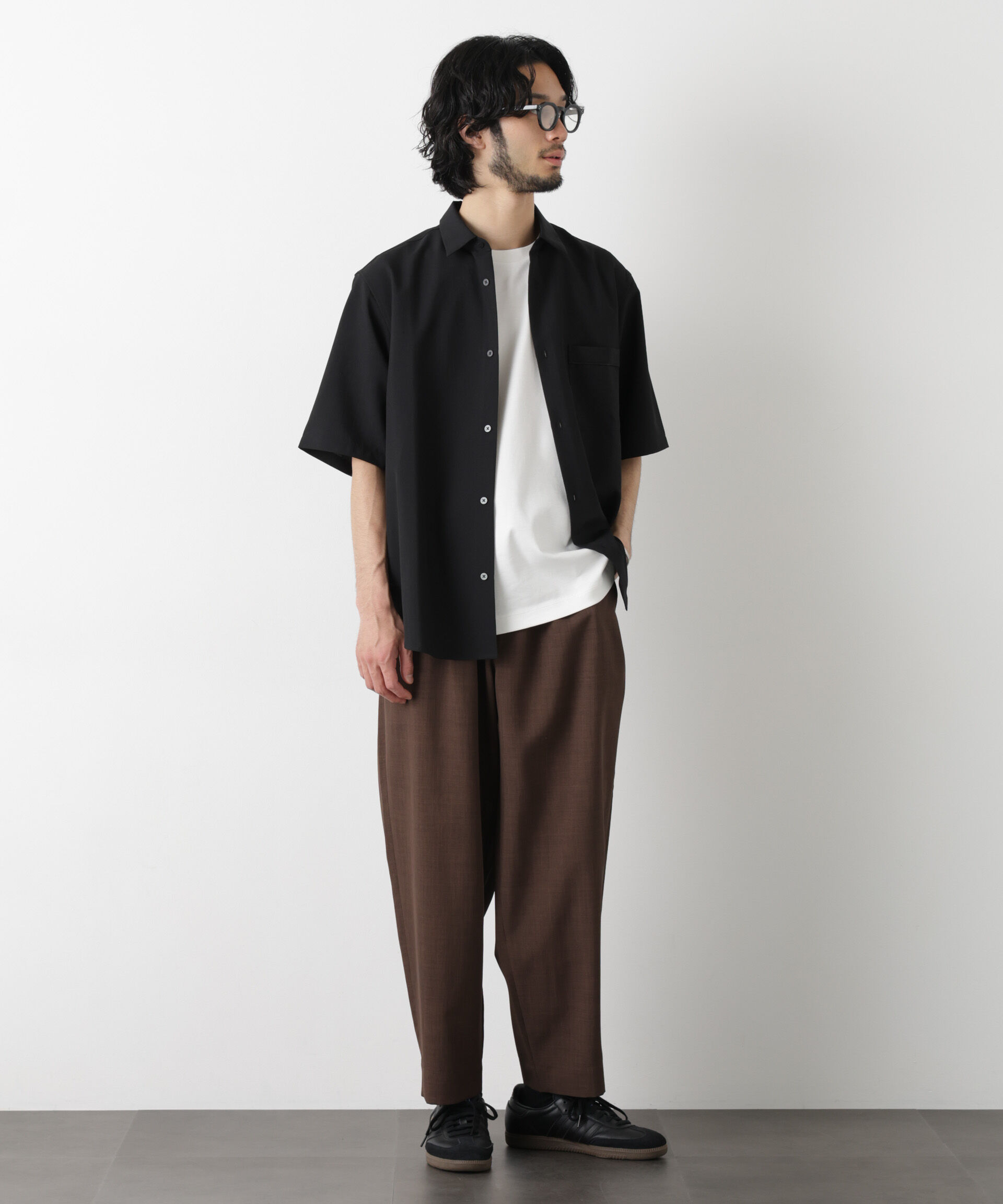 nano･universe「セオアルファ レギュラーカラーシャツ 半袖」|シャツ・ブラウス|