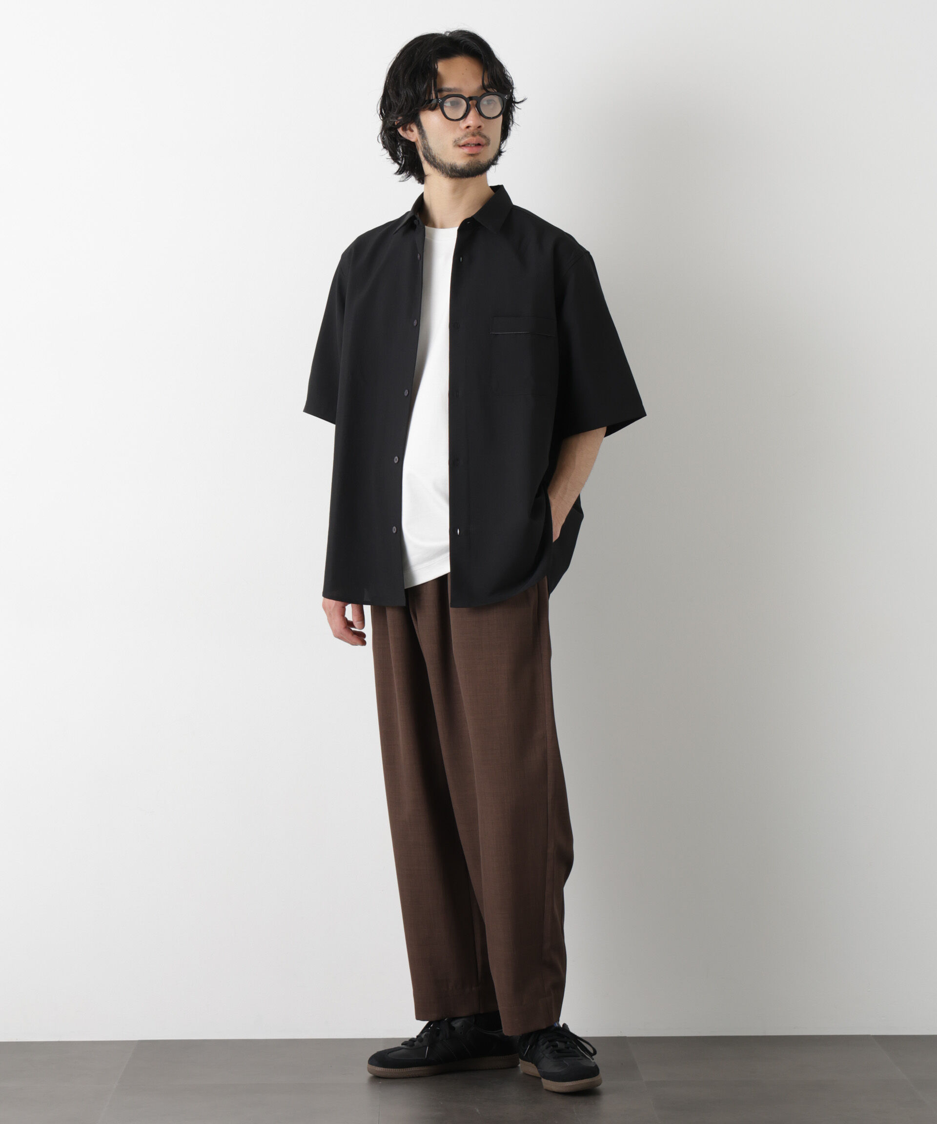 nano･universe「セオアルファ レギュラーカラーシャツ 半袖」|シャツ・ブラウス|