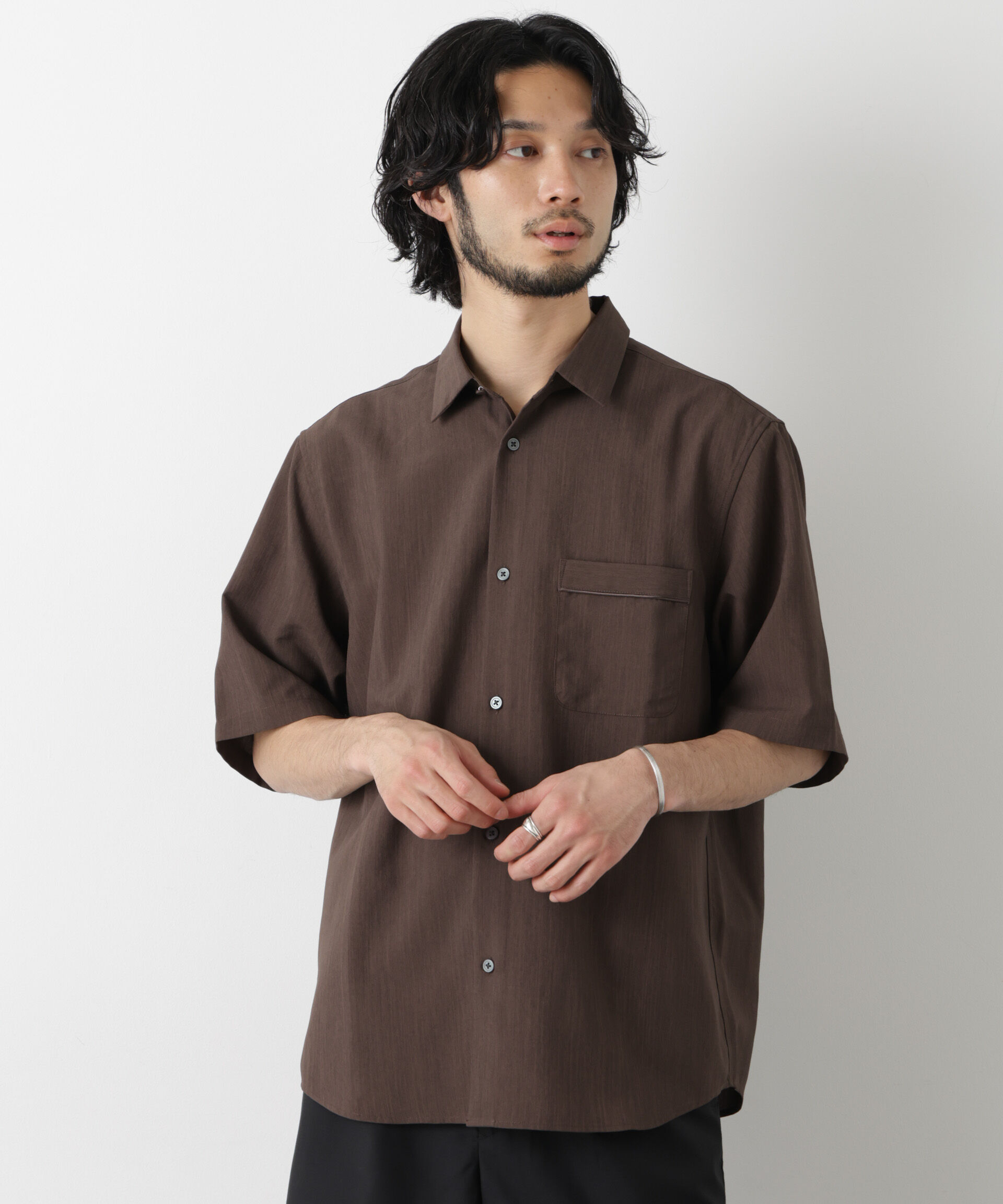 nano･universe「セオアルファ レギュラーカラーシャツ 半袖」|シャツ・ブラウス|