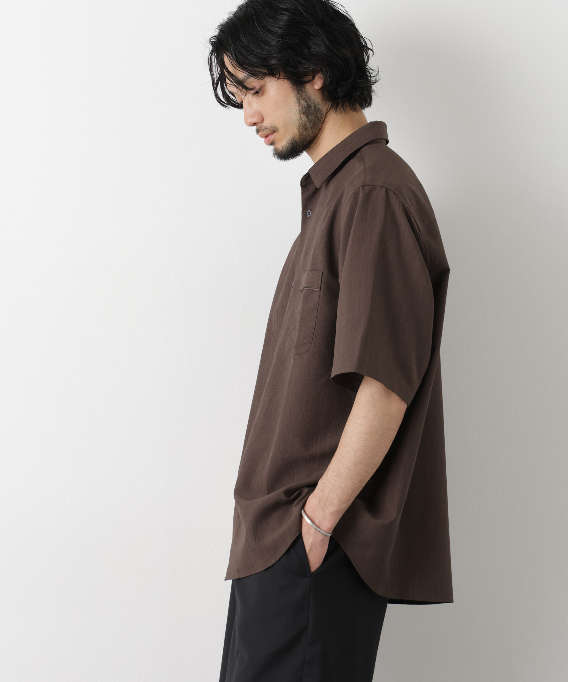 nano･universe「セオアルファ レギュラーカラーシャツ 半袖」|シャツ・ブラウス|