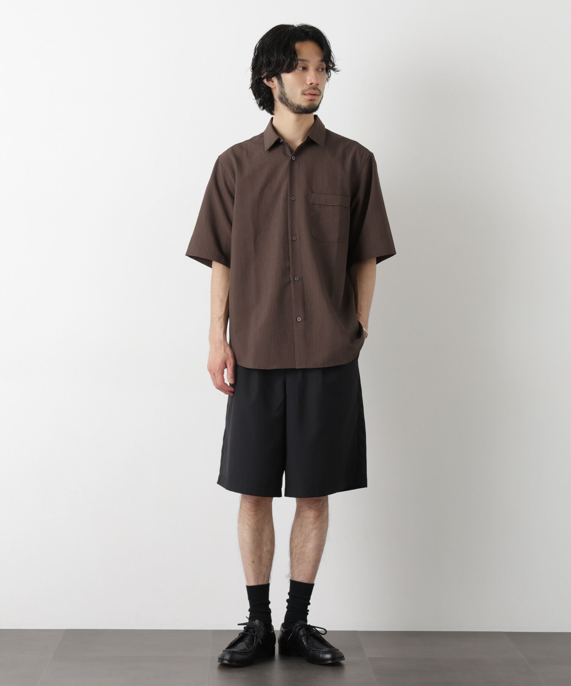 nano･universe「セオアルファ レギュラーカラーシャツ 半袖」|シャツ・ブラウス|