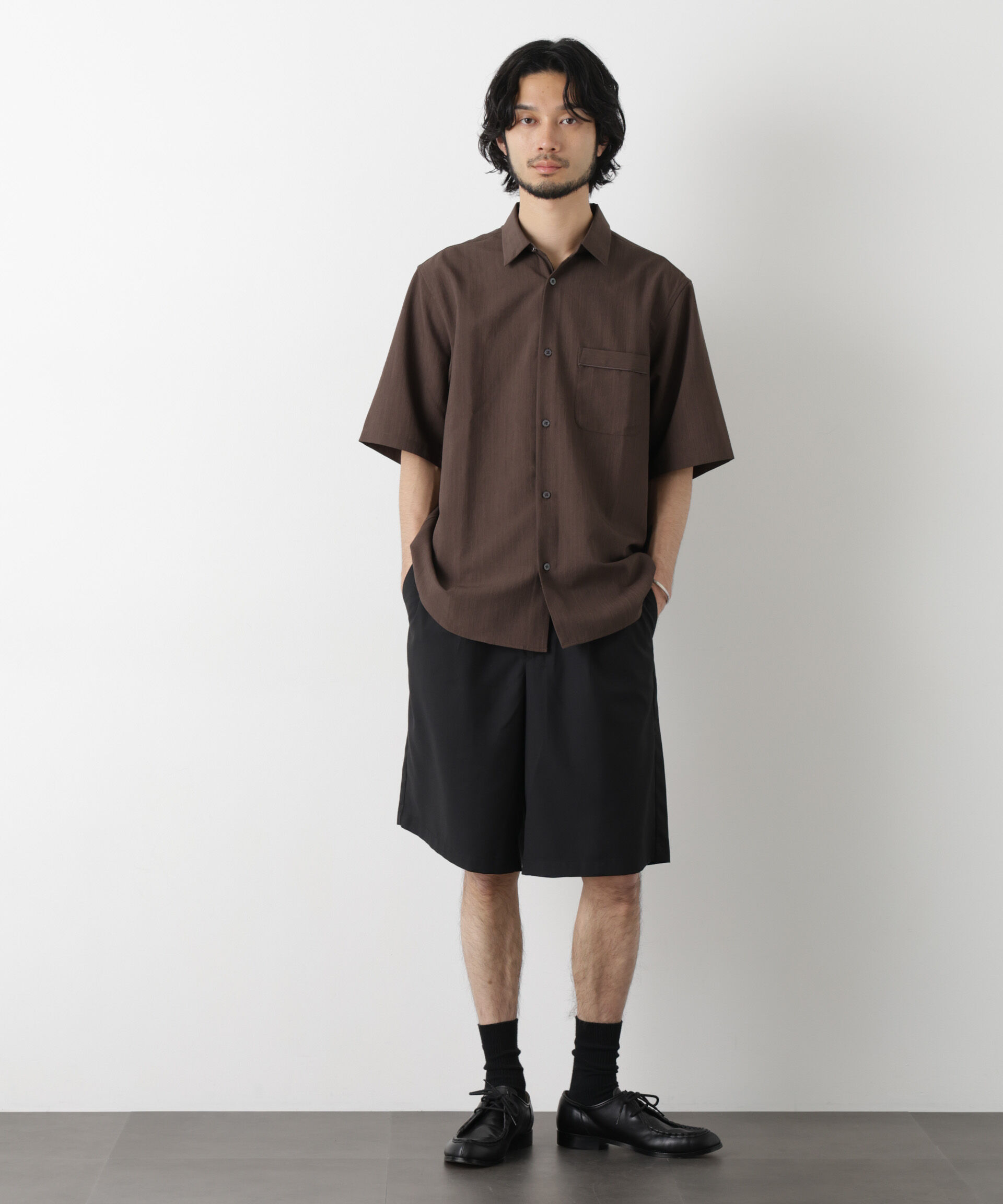 nano･universe「セオアルファ レギュラーカラーシャツ 半袖」|シャツ・ブラウス|