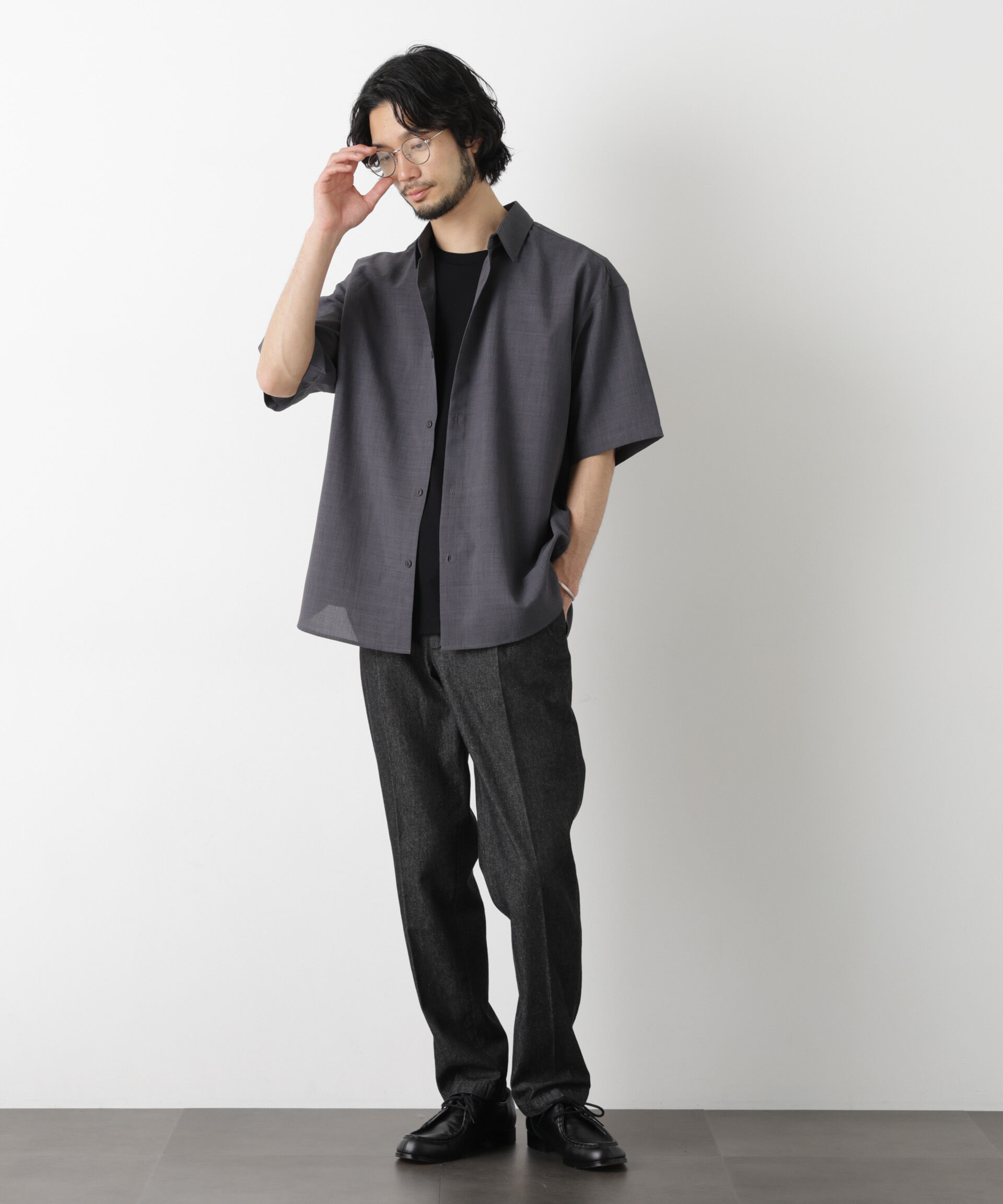 nano･universe「ライトウェイトドライ シャツ半袖（セットアップ可）」|シャツ・ブラウス|