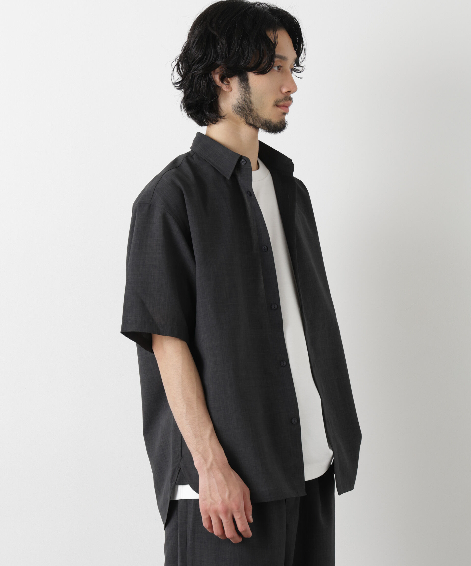 nano･universe「ライトウェイトドライ シャツ半袖（セットアップ可）」|シャツ・ブラウス|