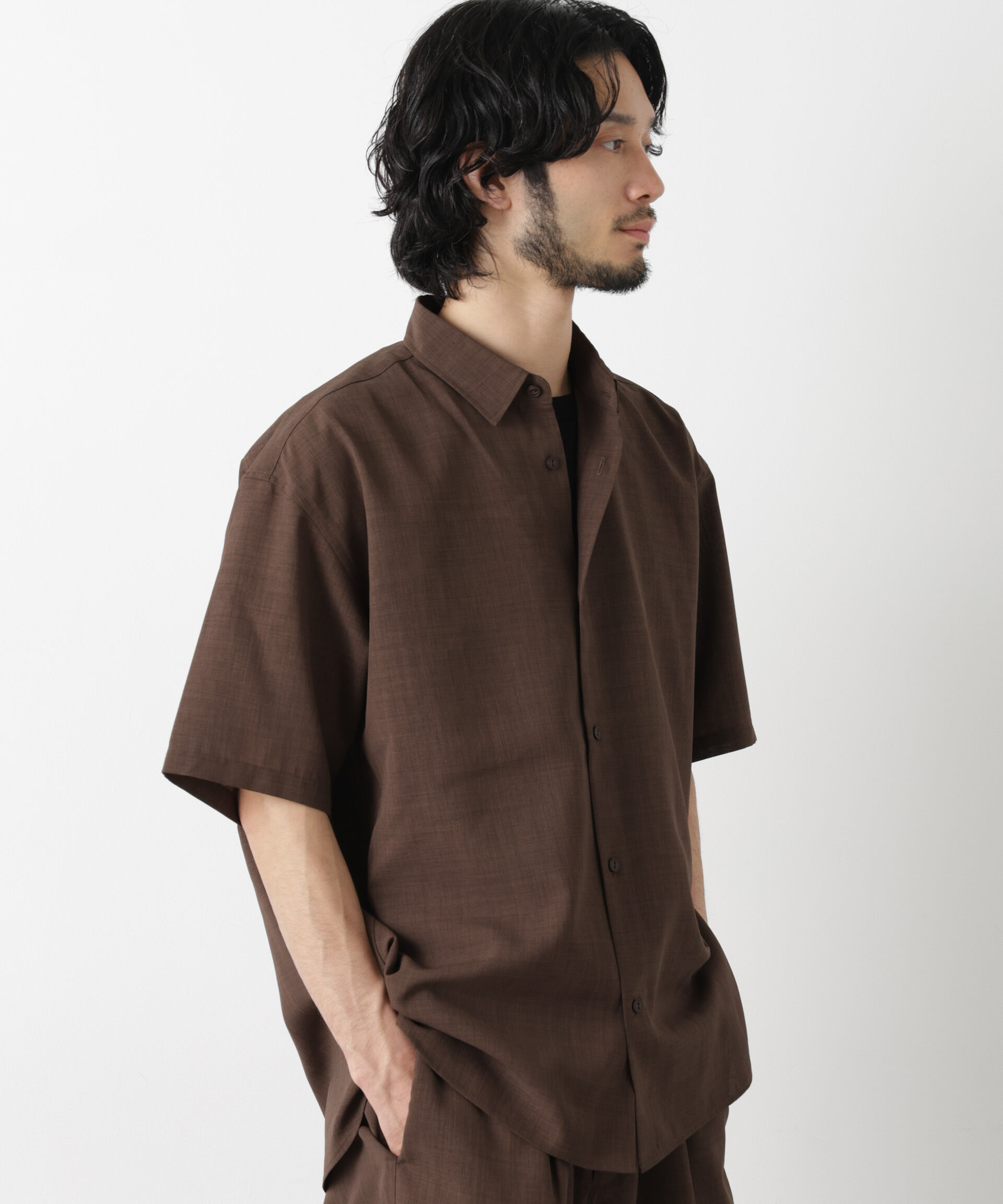 nano･universe「ライトウェイトドライ シャツ半袖（セットアップ可）」|シャツ・ブラウス|