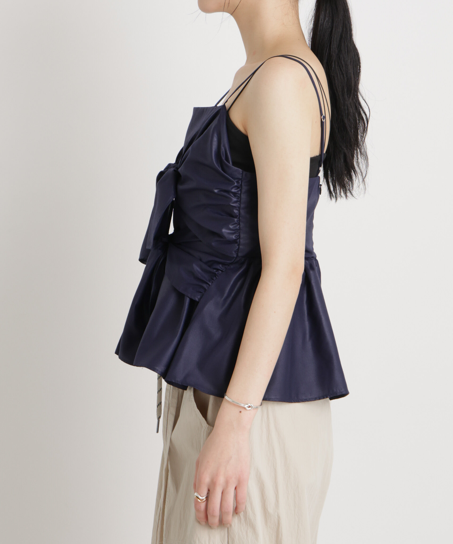 nano･universe「ツインリボンキャミソール」|シャツ・ブラウス|