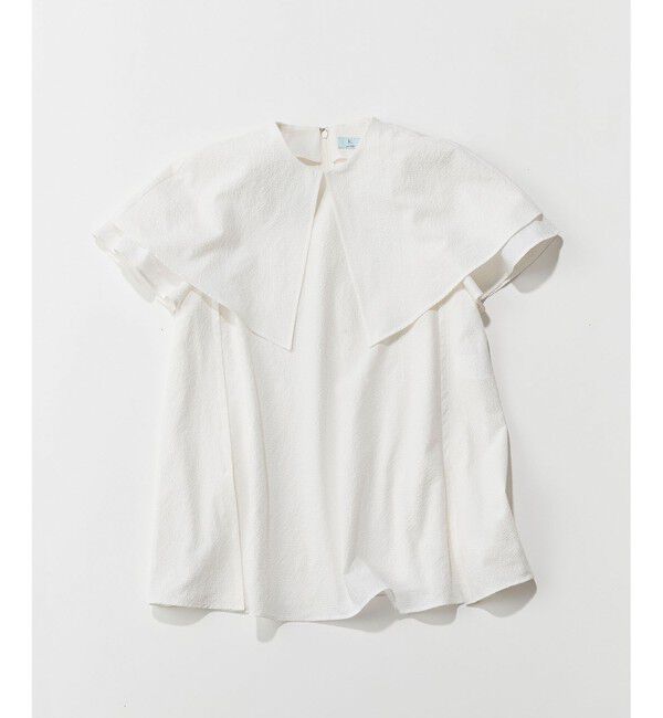 組曲「サッカーストレッチ 襟付きブラウス」|シャツ・ブラウス|