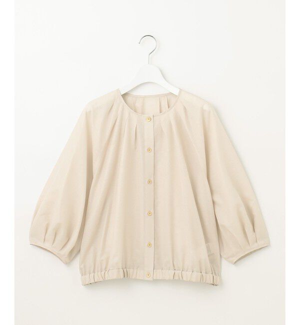 自由区「【洗える・XSサイズあり】シアーシャイニー ジャケット」|ノーカラージャケット|