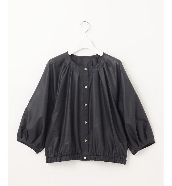 自由区「【洗える・XSサイズあり】シアーシャイニー ジャケット」|ノーカラージャケット|