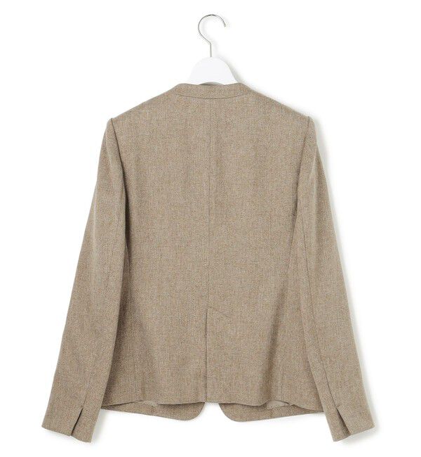 23区「【洗える】ウールライクカルゼ ノーカラー ジャケット」|ノーカラージャケット|