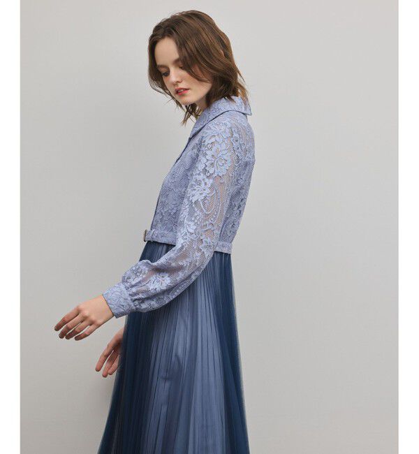 GRACE CONTINENTAL「コードレースプリーツワンピース」|ワンピース|