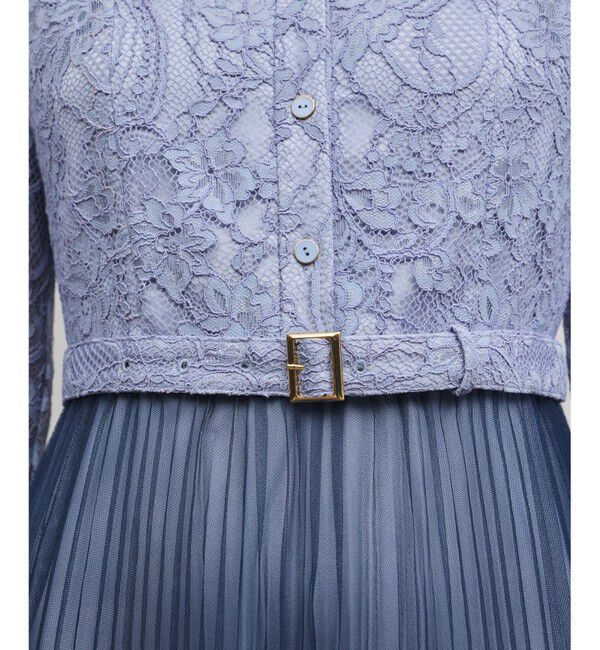 GRACE CONTINENTAL「コードレースプリーツワンピース」|ワンピース|