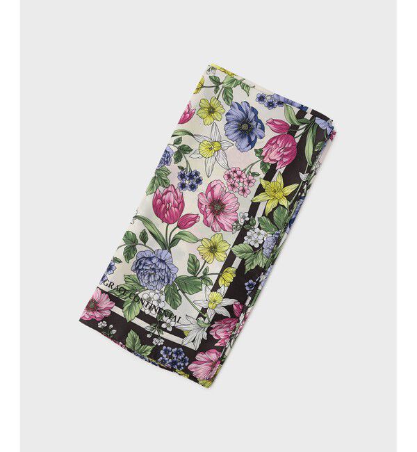 GRACE CONTINENTAL「フラワーシルクスカーフ」|バンダナ・スカーフ|