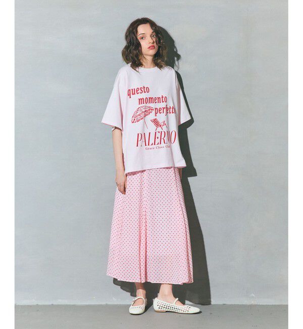 Grace Class「リゾートビーチTシャツ」|Tシャツ・カットソー|ピンク