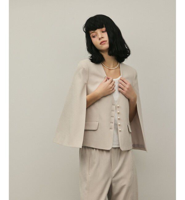 Diagram「トリアセケープスリーブジャケット」|ノーカラージャケット|