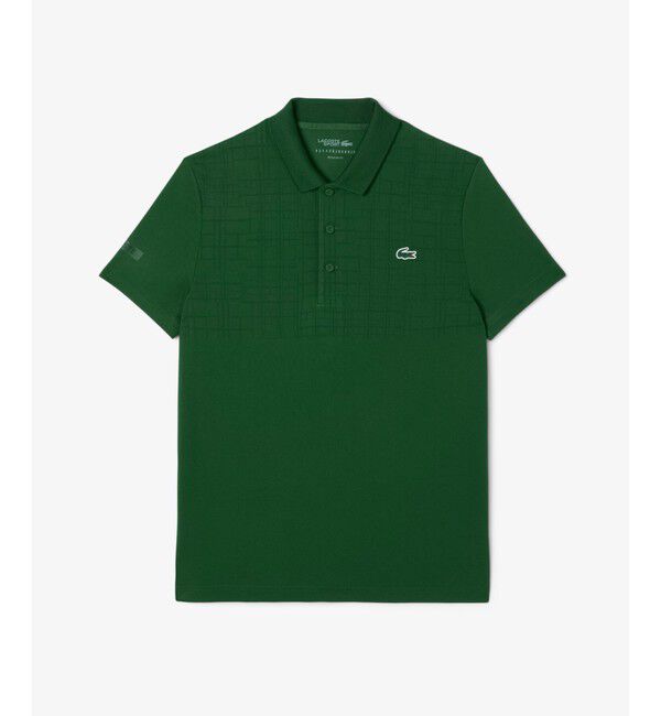 LACOSTE「『ノバク・ジョコビッチ』ラケットプリントウルトラドライポロシャツ」|ポロシャツ|グリーン