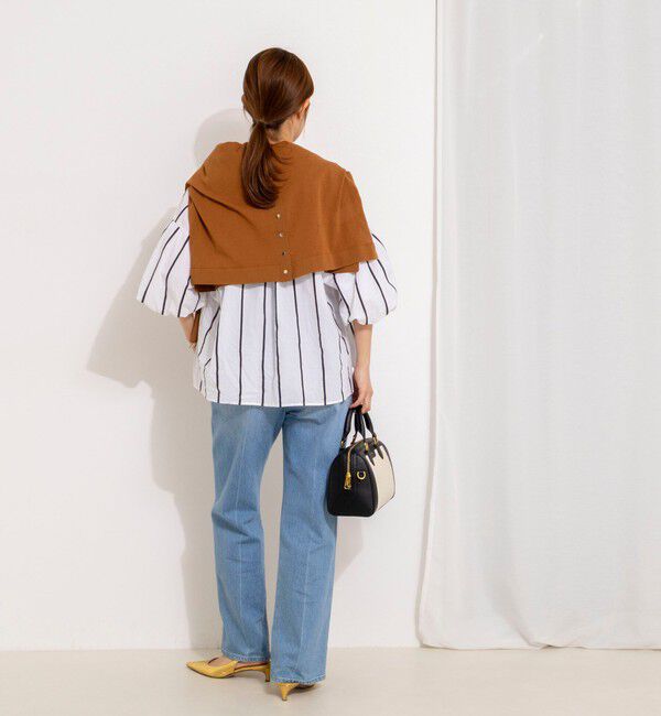 NOLLEY'S「ウォッシャブルドビーストライプブラウス」|シャツ・ブラウス|