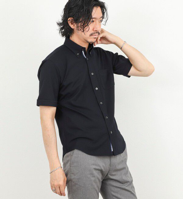 NOLLEY'S goodman「《ビジカジ対応》カノコテープBD SS 半袖ボタンダウンシャツ 26SS」|シャツ・ブラウス|