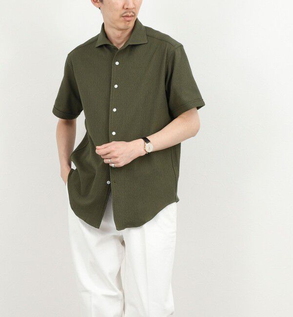 NOLLEY'S goodman「《ビジカジ対応》リンクス イタリアンカラーSS 半袖シャツ26SS」|シャツ・ブラウス|