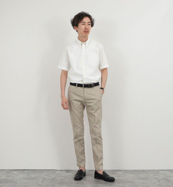 NOLLEY'S goodman「《ビジカジ対応》COOLMAX シアサッカーテープBD SS 半袖ボタンダウンシャツ 26SS」|シャツ・ブラウス|