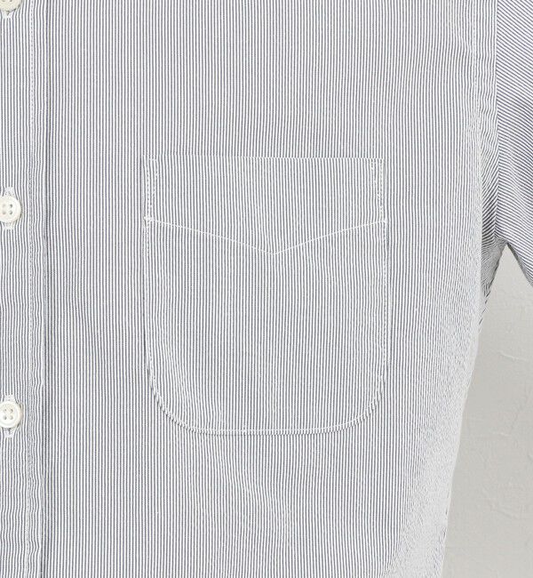 NOLLEY'S goodman「《ビジカジ対応》COOLMAX シアサッカーテープBD SS 半袖ボタンダウンシャツ 26SS」|シャツ・ブラウス|