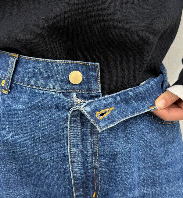 fredy emue「FRセンタープレスセミワイドデニムパンツ」|デニム|