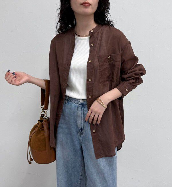 fredy emue「ラミーバンドカラーシャツ」|シャツ・ブラウス|