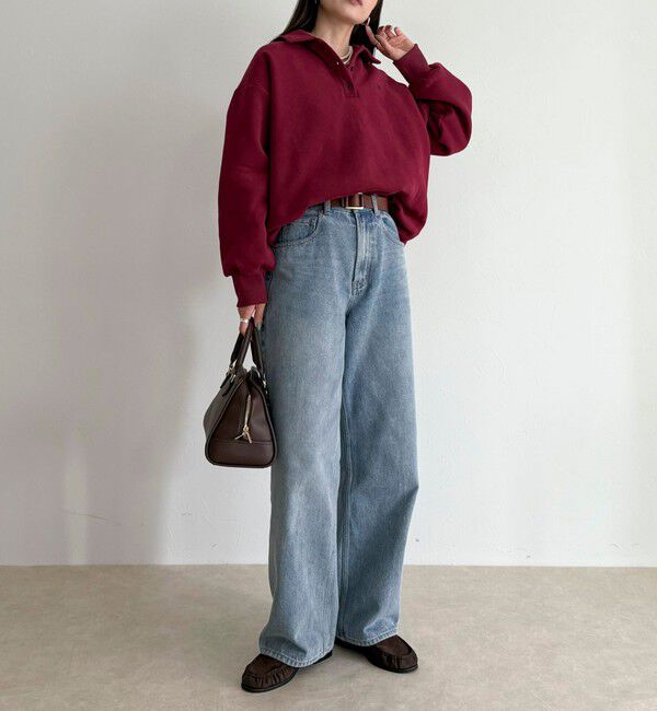 fredy emue「FR刺繍衿付き起毛スウェットプルオーバー」|スウェット・ジャージ|