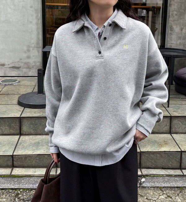 fredy emue「FR刺繍衿付き起毛スウェットプルオーバー」|スウェット・ジャージ|