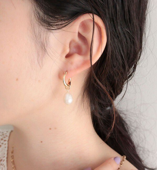 fredy emue「淡水パールリングピアス」|ピアス|ゴールド